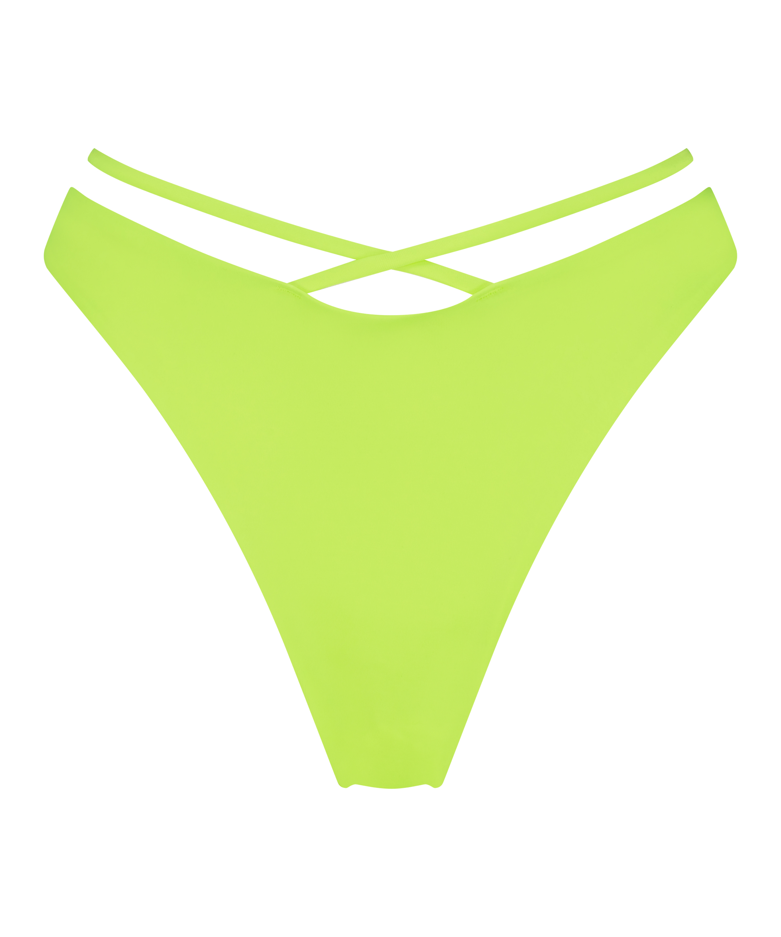 Glow bikiniunderdel med h&ouml;ga ben, Gul, main