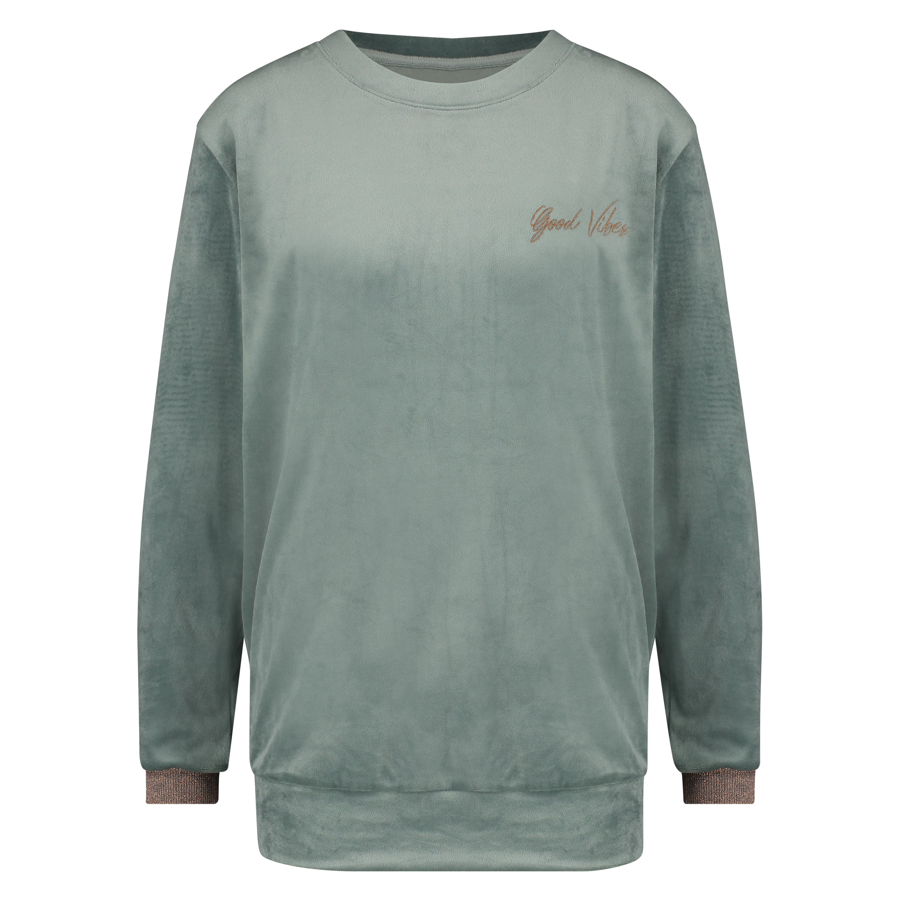 Lurex velourtopp, Gr&ouml;n, main