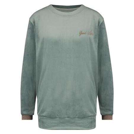 Lurex velourtopp, Gr&ouml;n