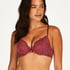 Formpressad pushup-behå Rose, Röd