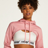 HKMX croppad hoodie, Rosa