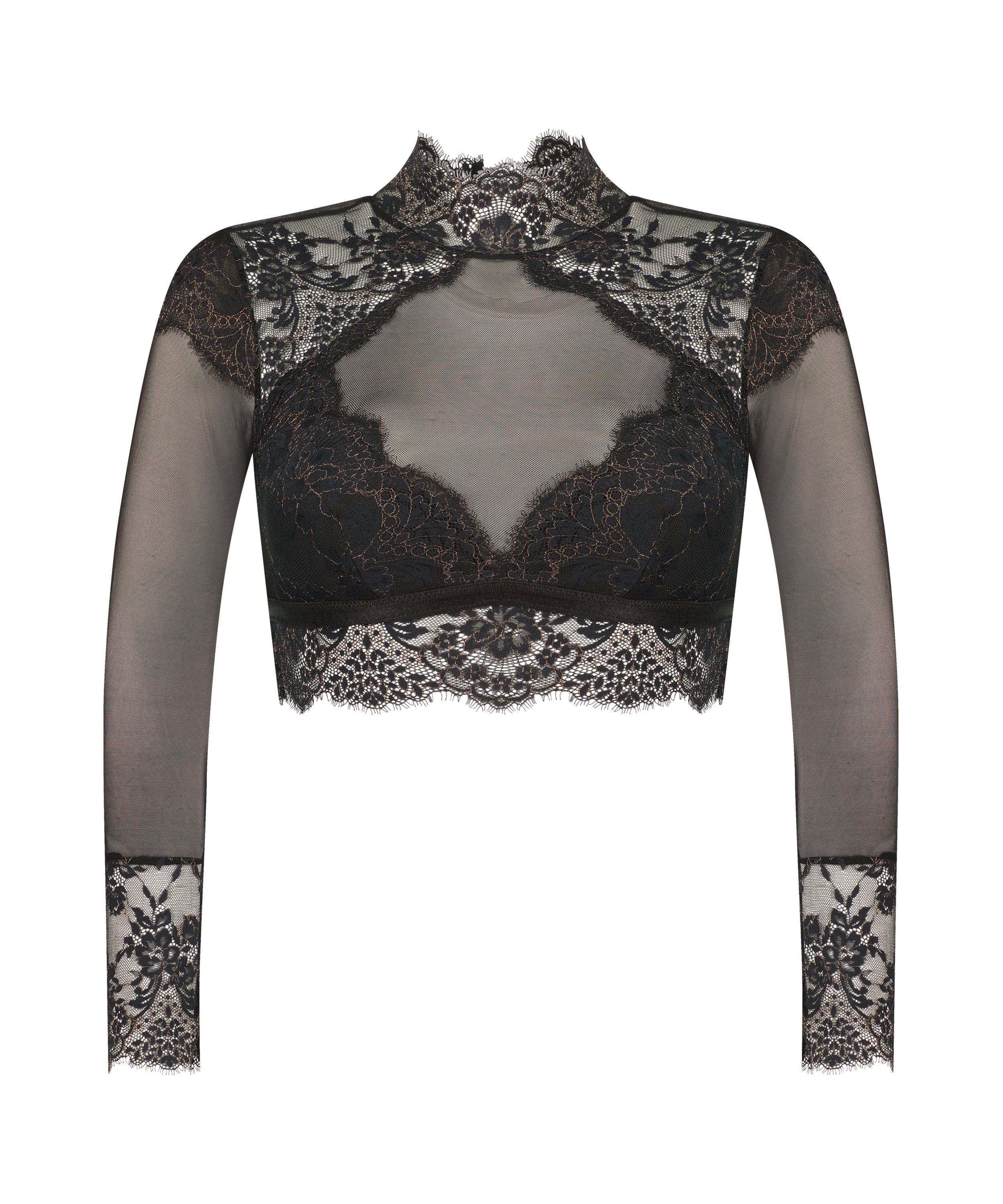 Långärmad bralette Cynthia, Svart, main