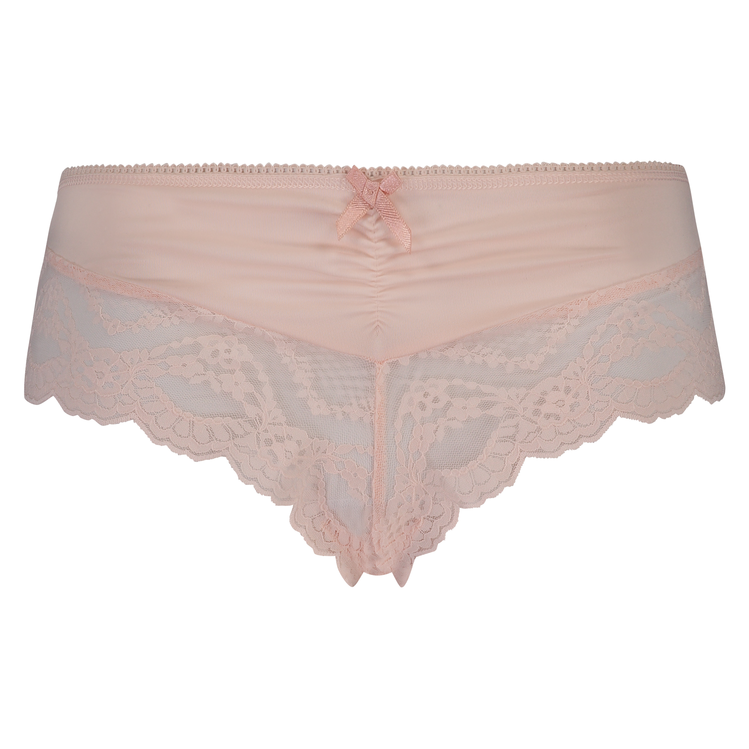 Brazilian-trosa Ruched Lacey Micro Contrast, Rosa, main