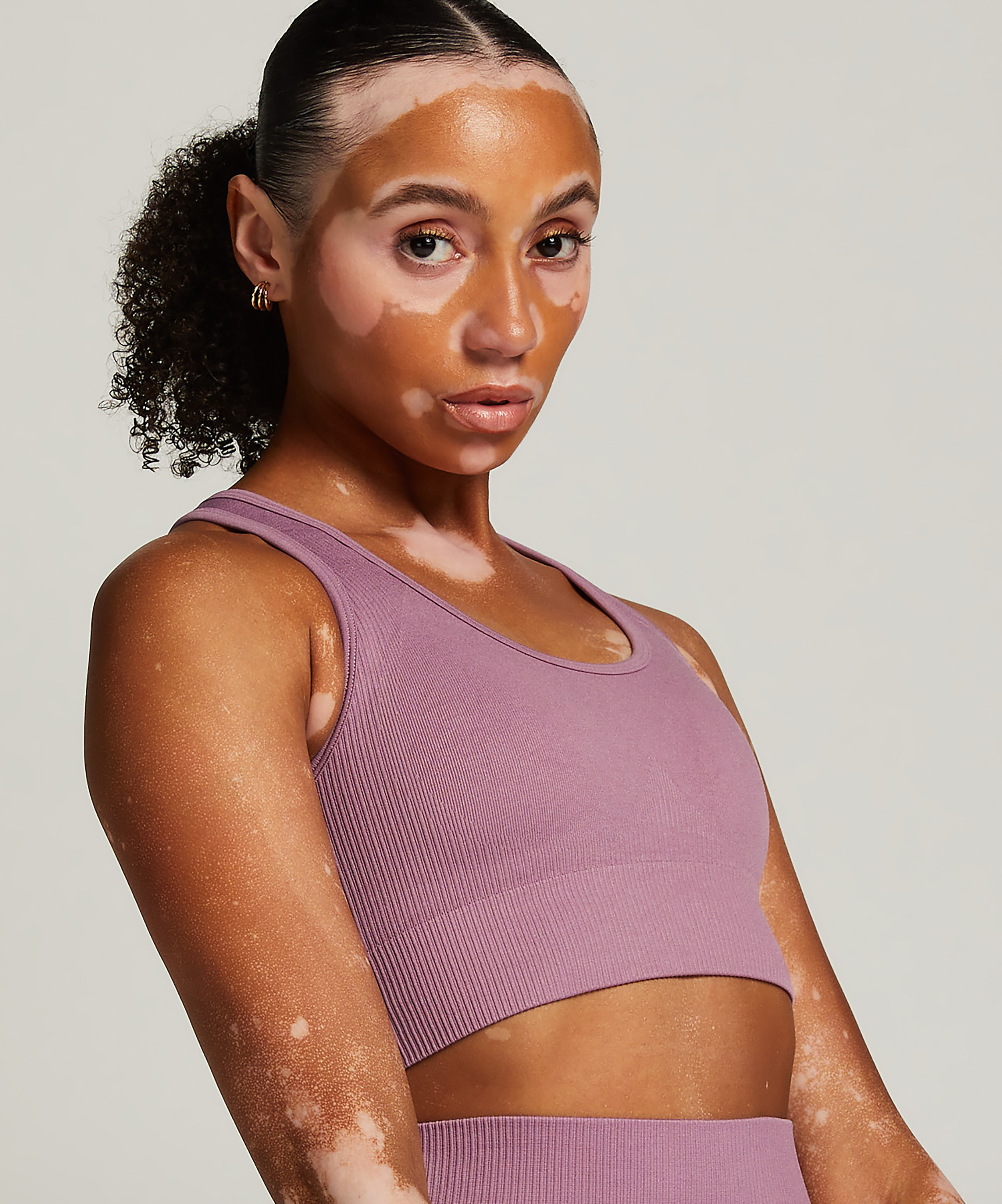 HKMX sömlös sport-bh, Lila, main