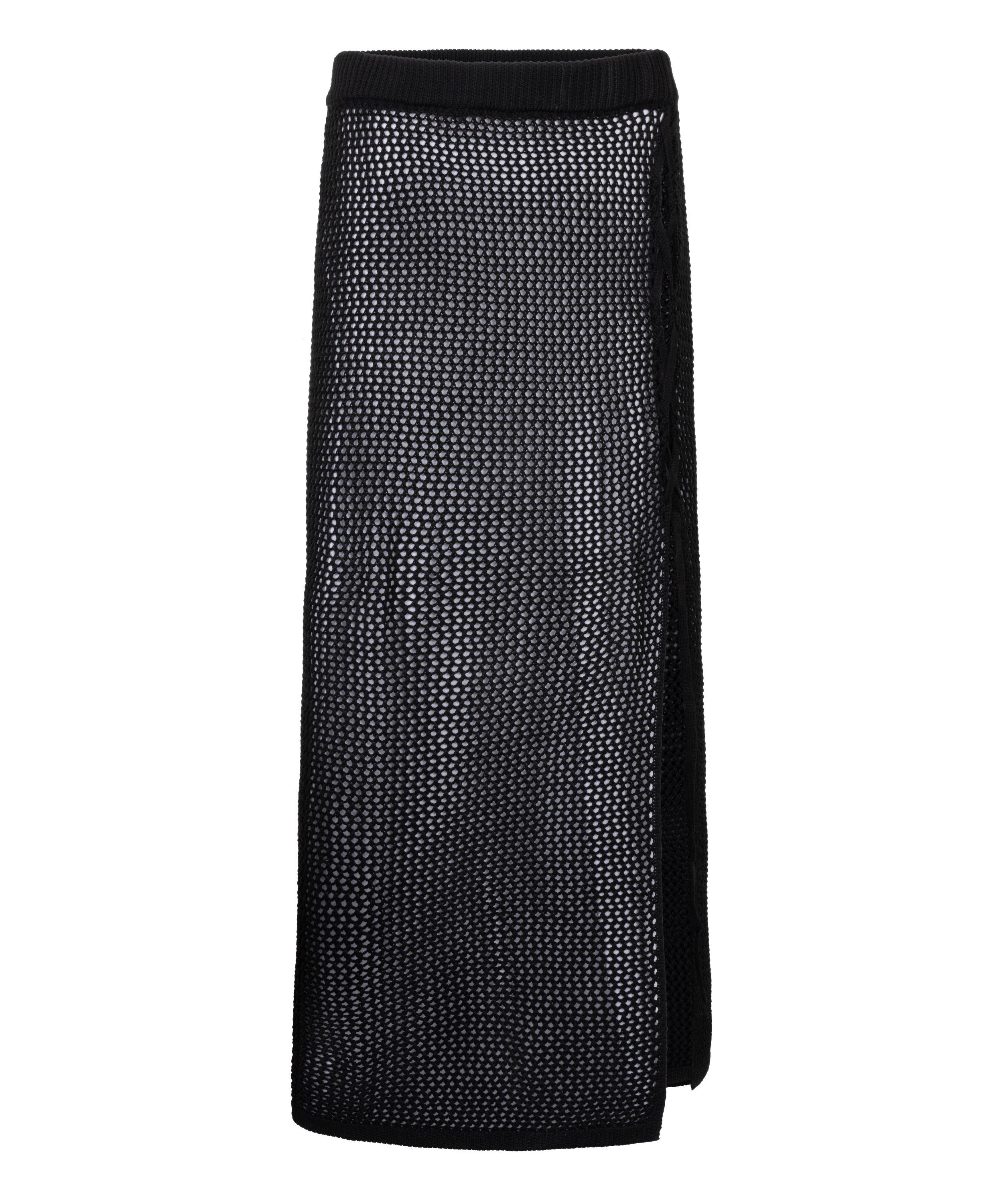 Virkad midikjol, Svart, main