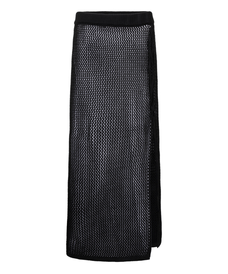 Virkad midikjol, Svart