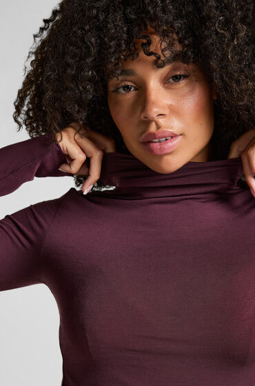 super soft Cashmereblandad-topp med Polokrage