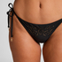 Boho Cheeky bikininederdel, Svart