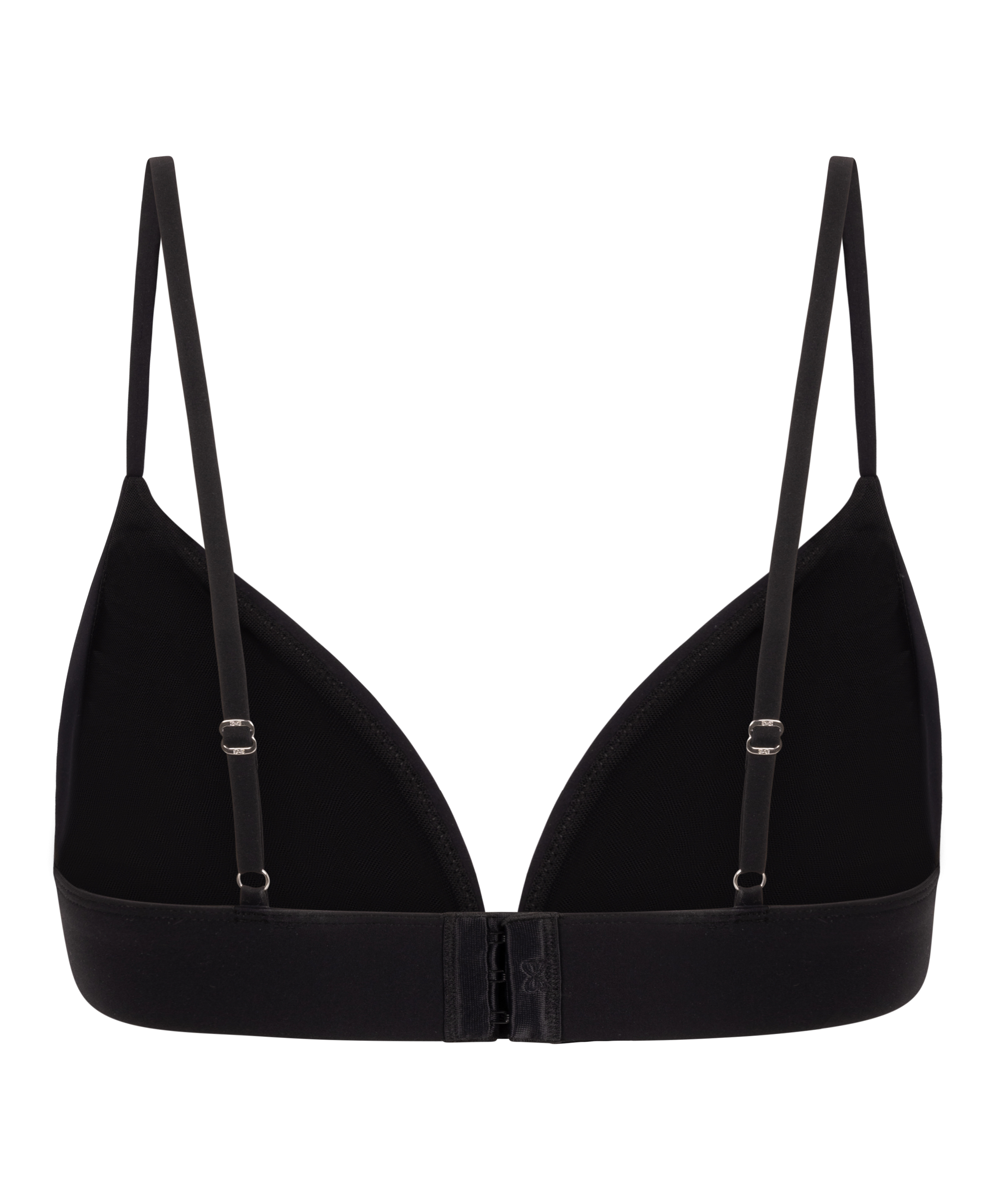 Triangel Bralette Smooth, Svart, main