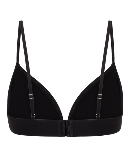 Triangel Bralette Smooth, Svart