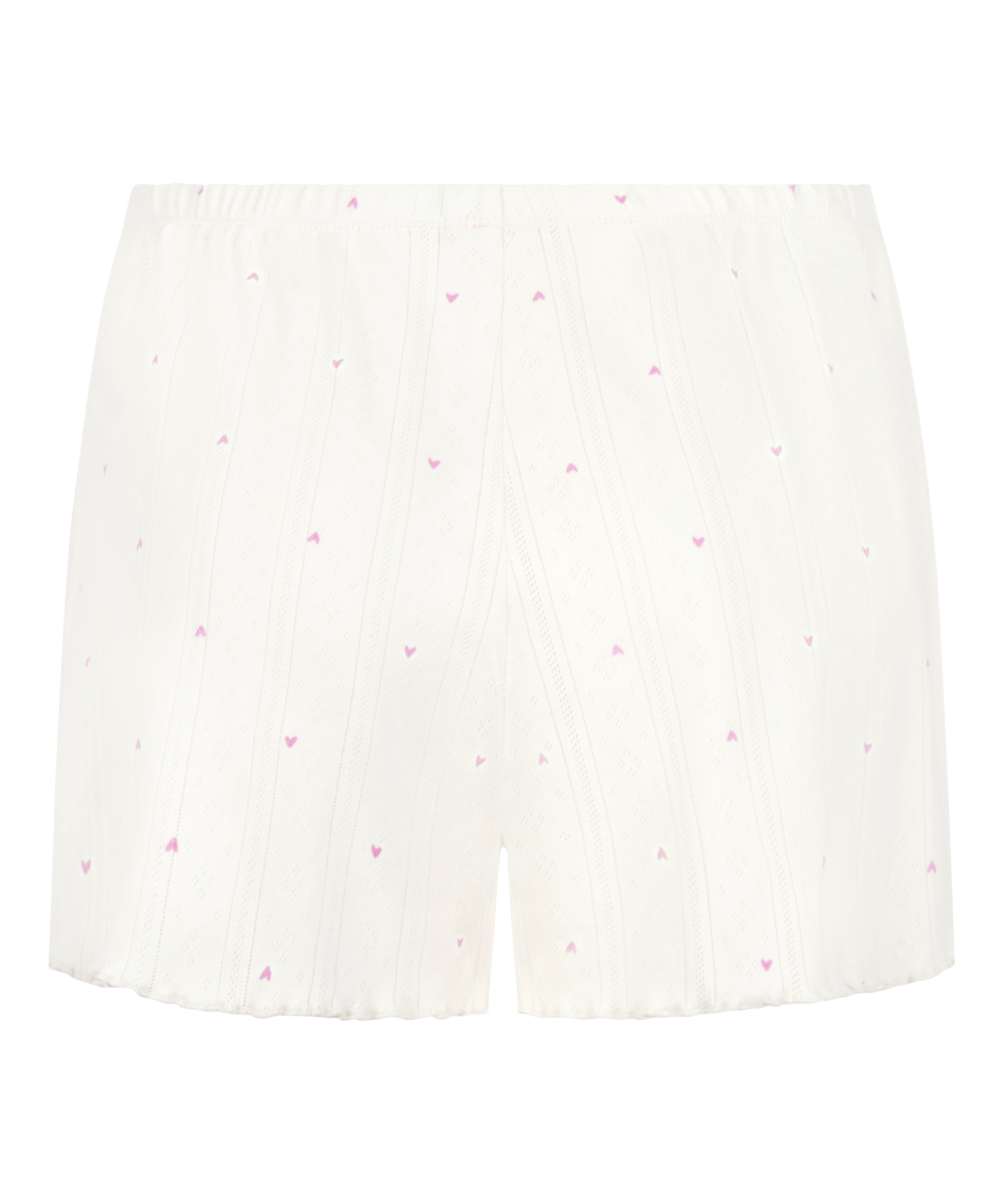 Shorts i pointelle, Vit, main