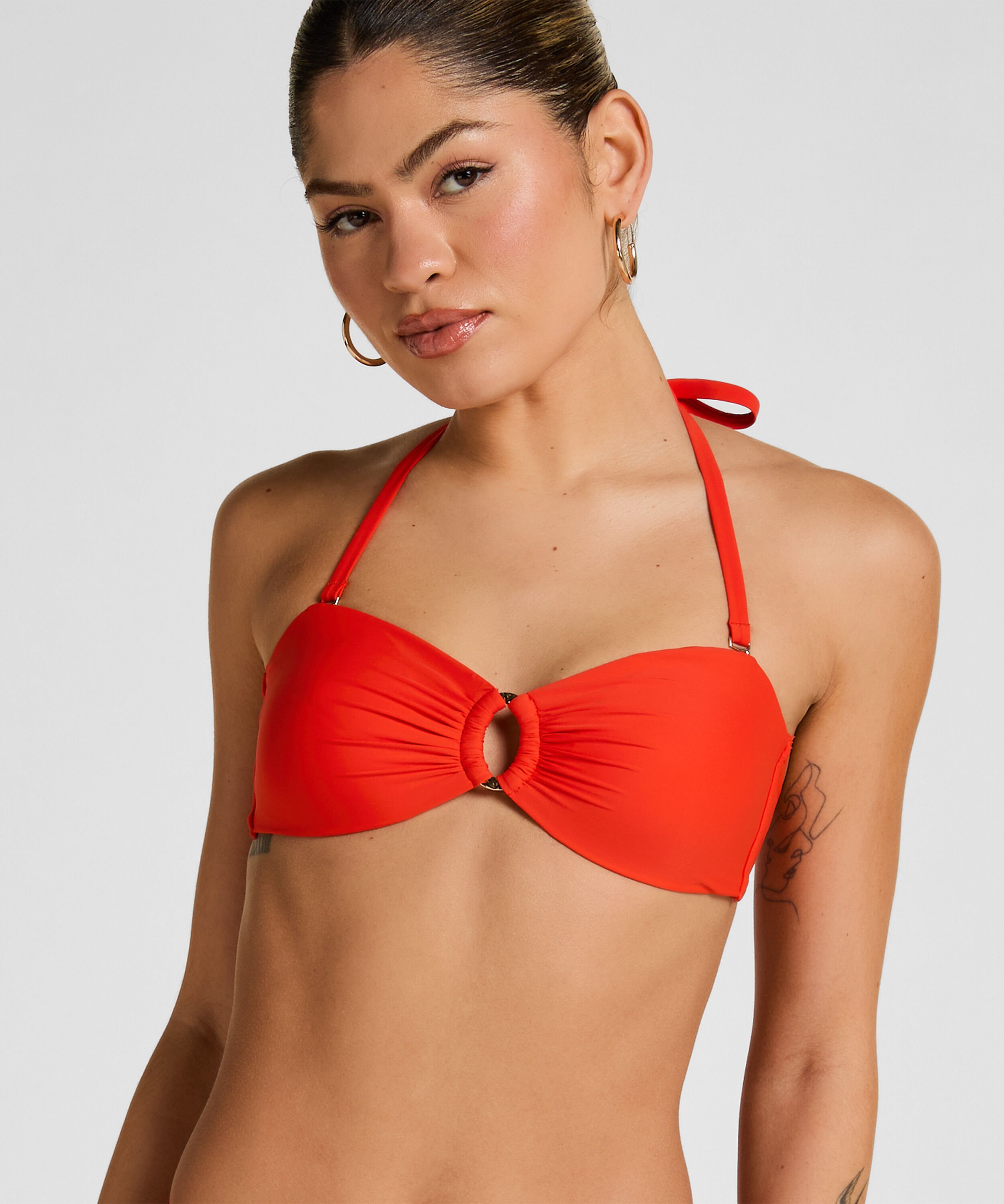 Lyxig Bandeau Bikini-Topp med Ring
