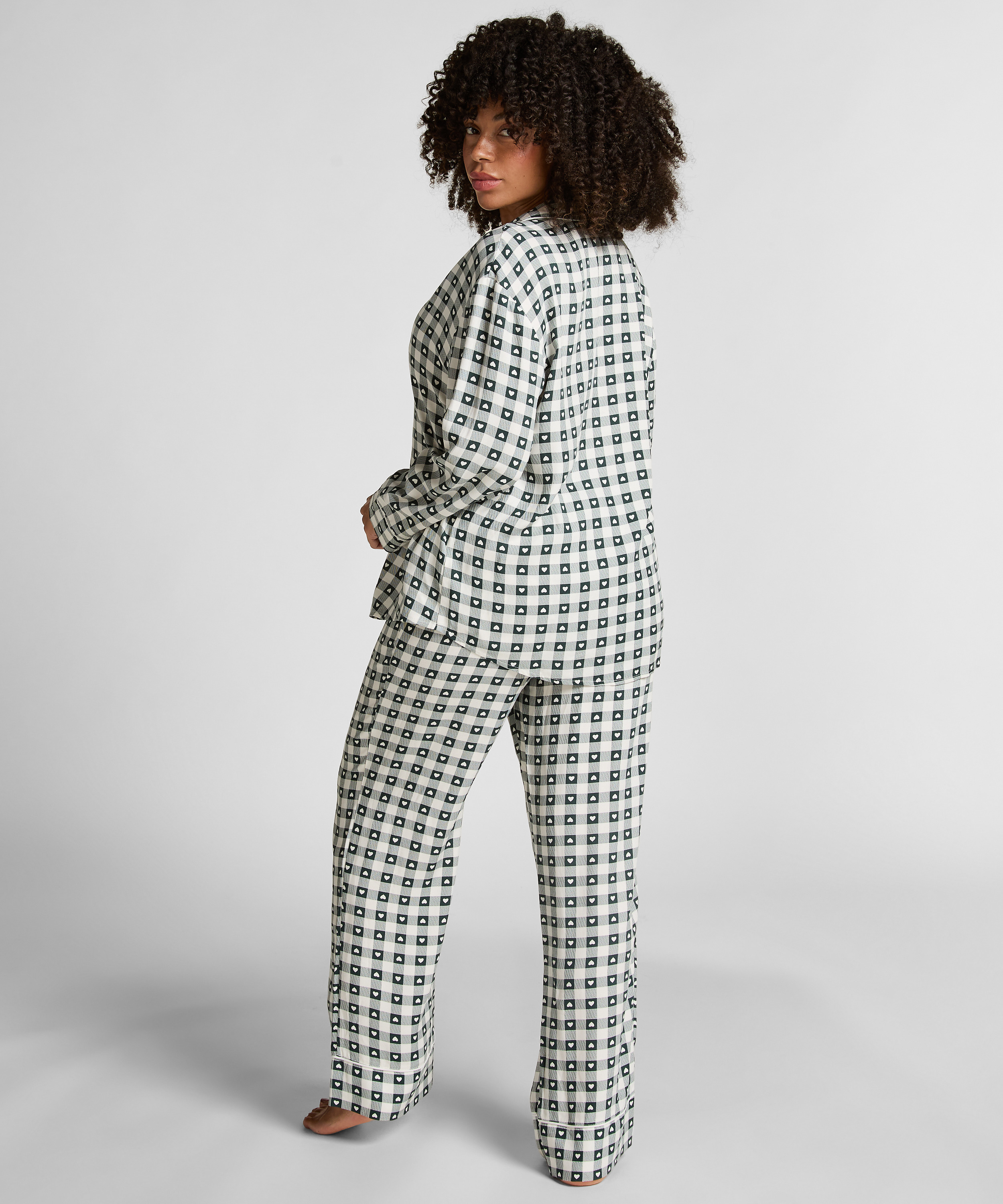 Pyjamasset i twill, Gr&ouml;n, main