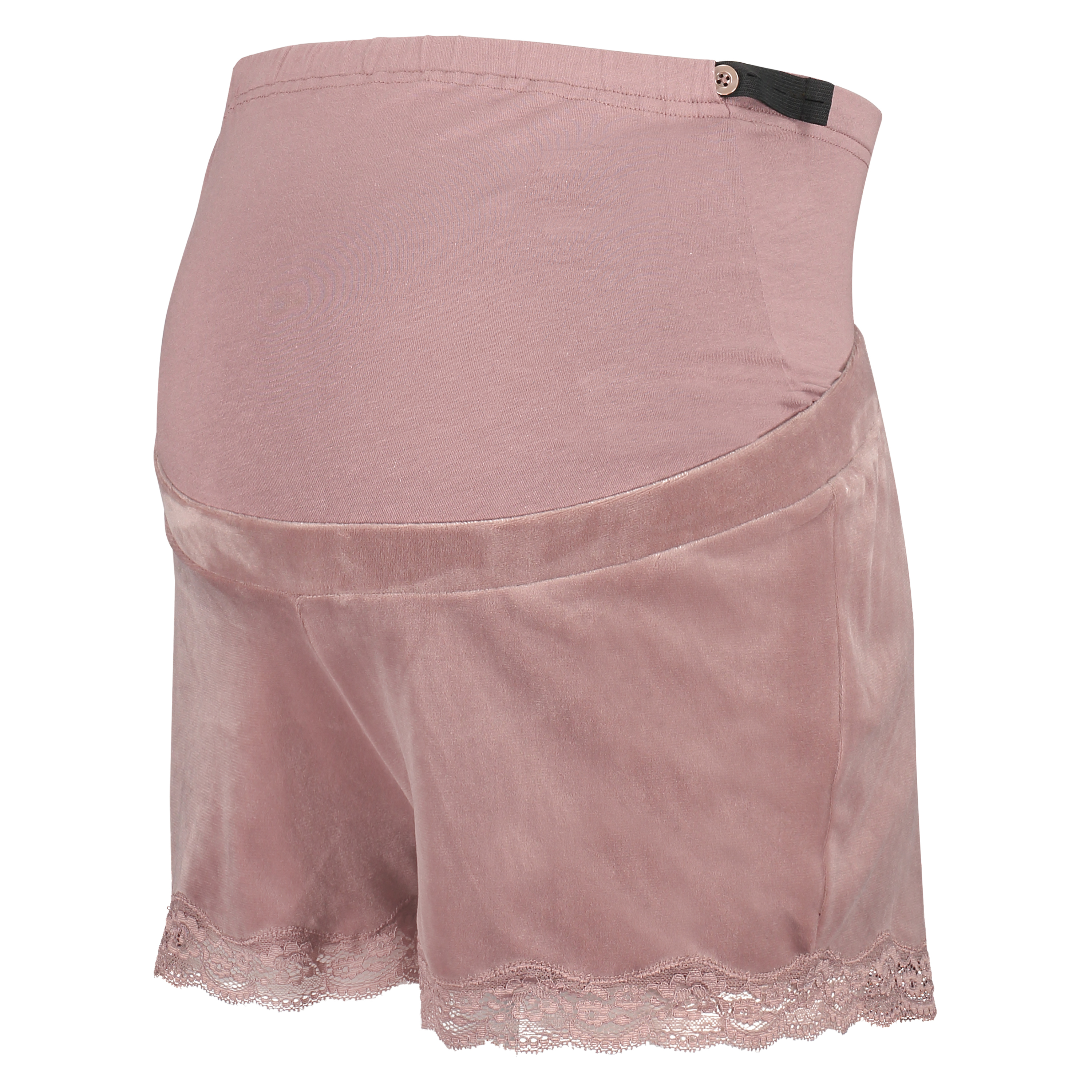 Mammashorts i velour, Rosa, main