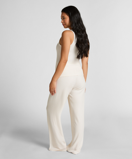 Linne i borstad jerseyribb, Vit