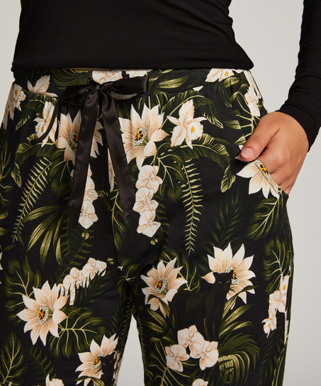 Pyjamasbyxa Jersey, Svart