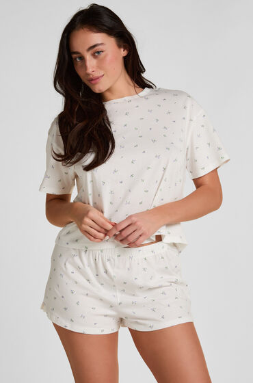 Hunkemöller Pyjamasset i bomullsjersey Vit