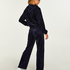 Velour joggingbyxor, blå