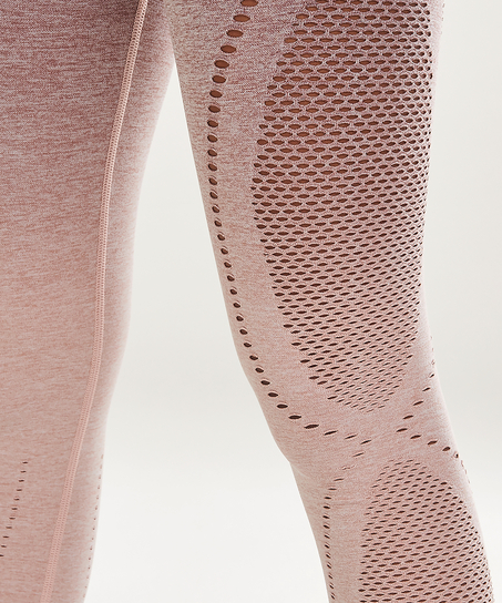 HKMX höga träningsleggings roundknit ombre, Rosa