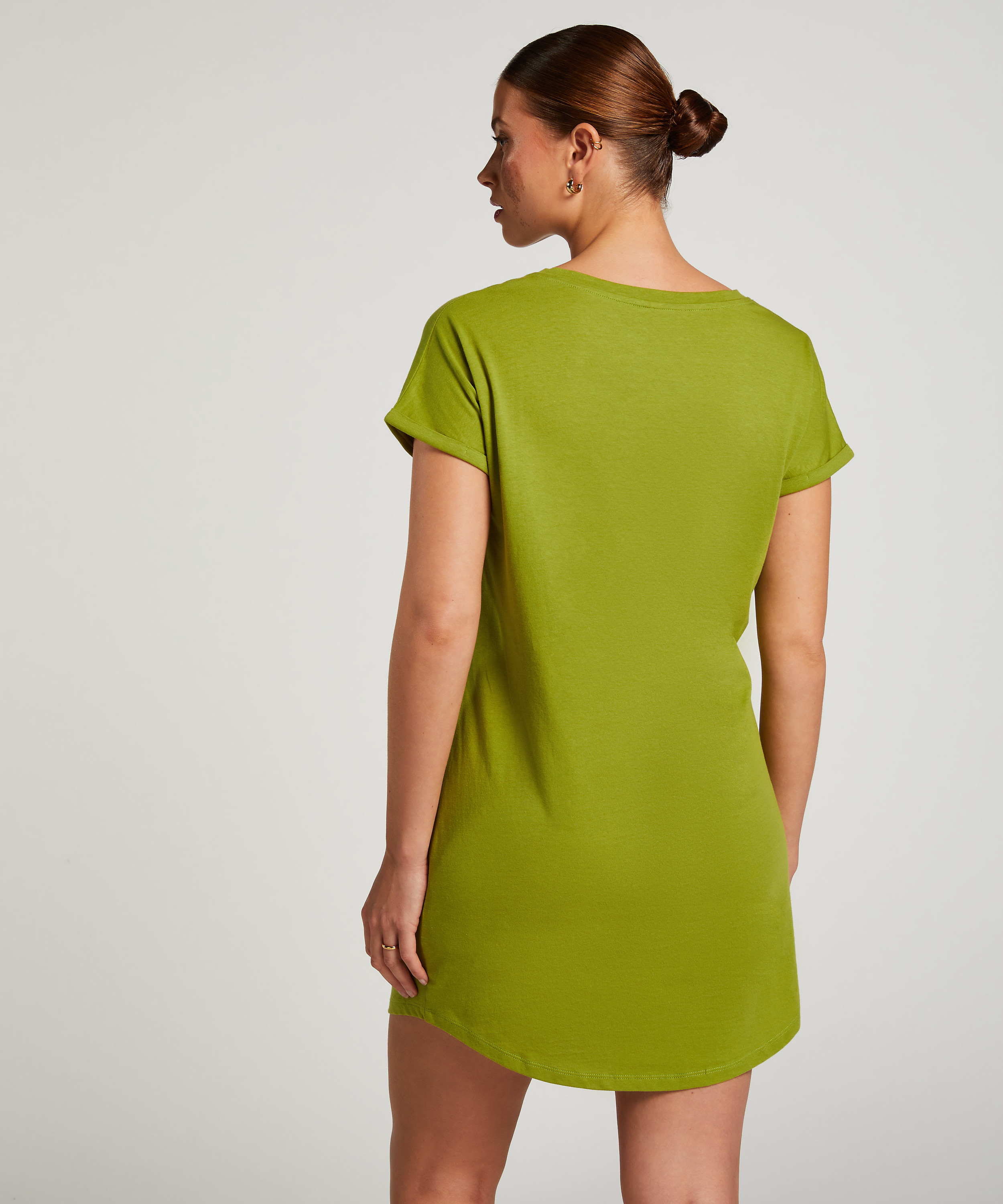 Nattskjorta med rund hals, Gr&ouml;n, main