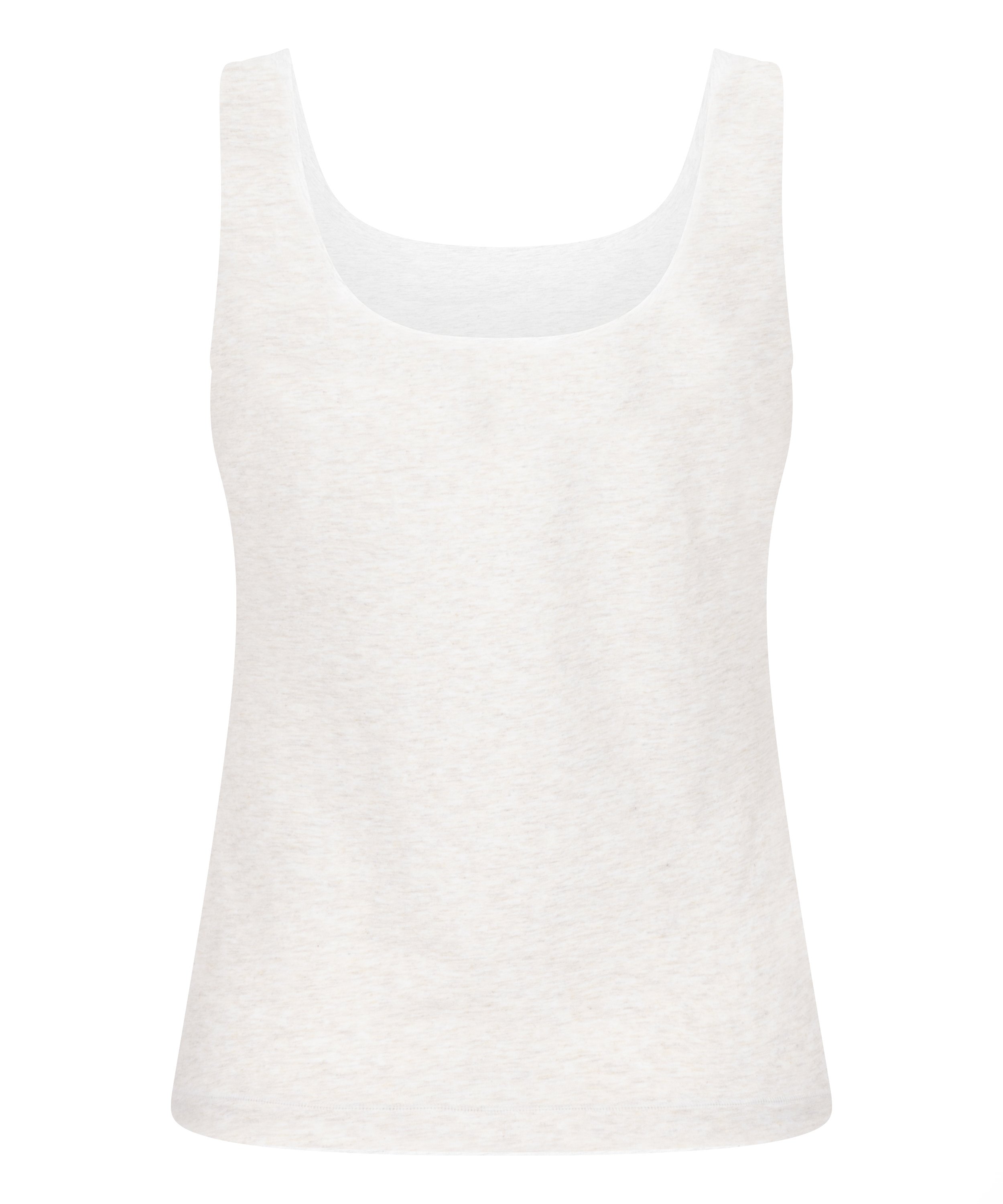 Singlet linne i mjuk bomull, Beige, main