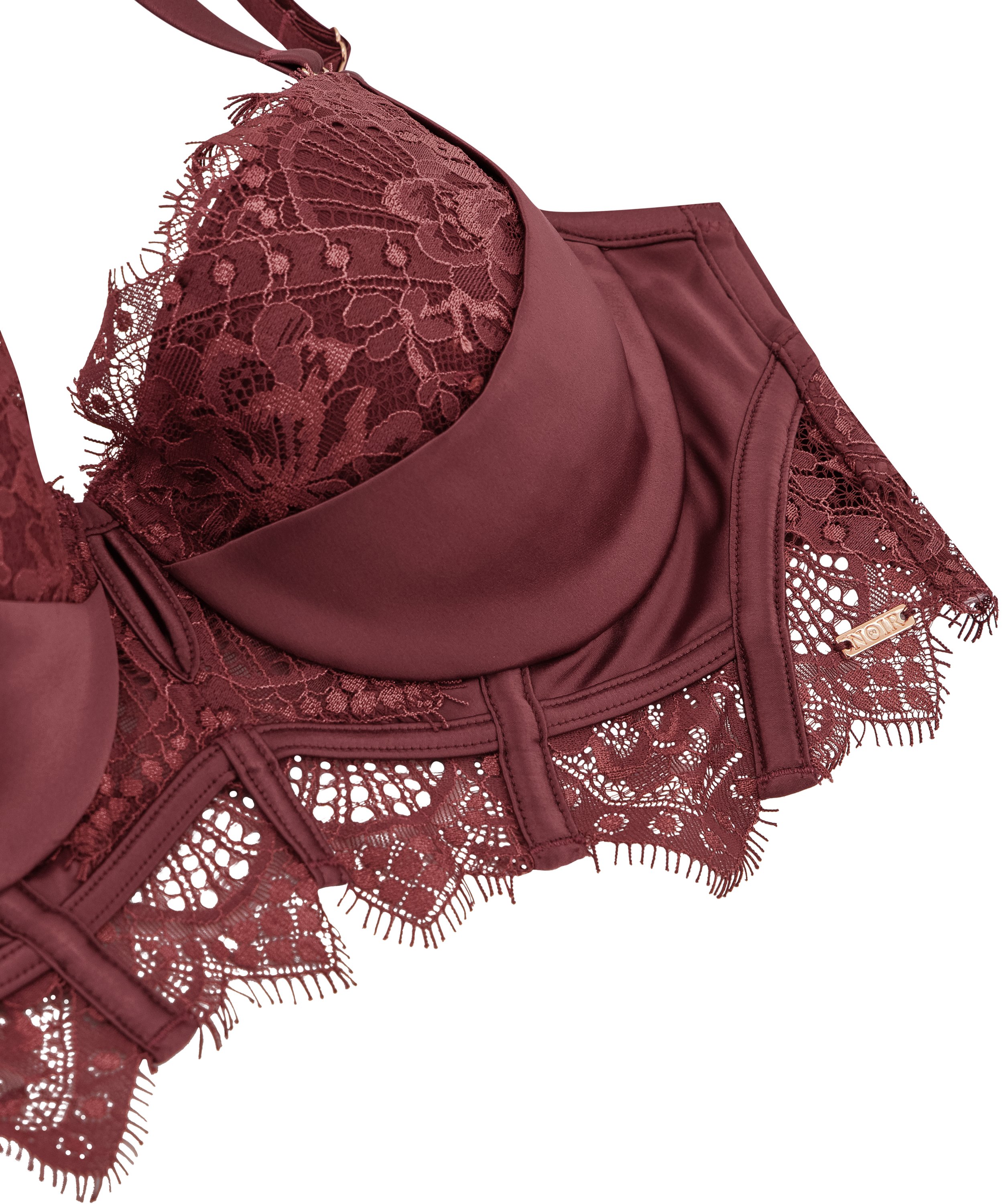 Formpressad longline-bh med bygel Zoe, Röd, main