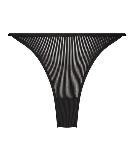 Högt skuren stringtrosa Kaiden, Svart