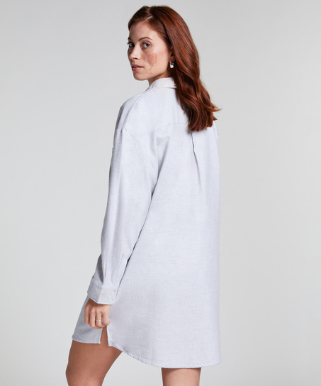 Nattlinne Flanel, Grå