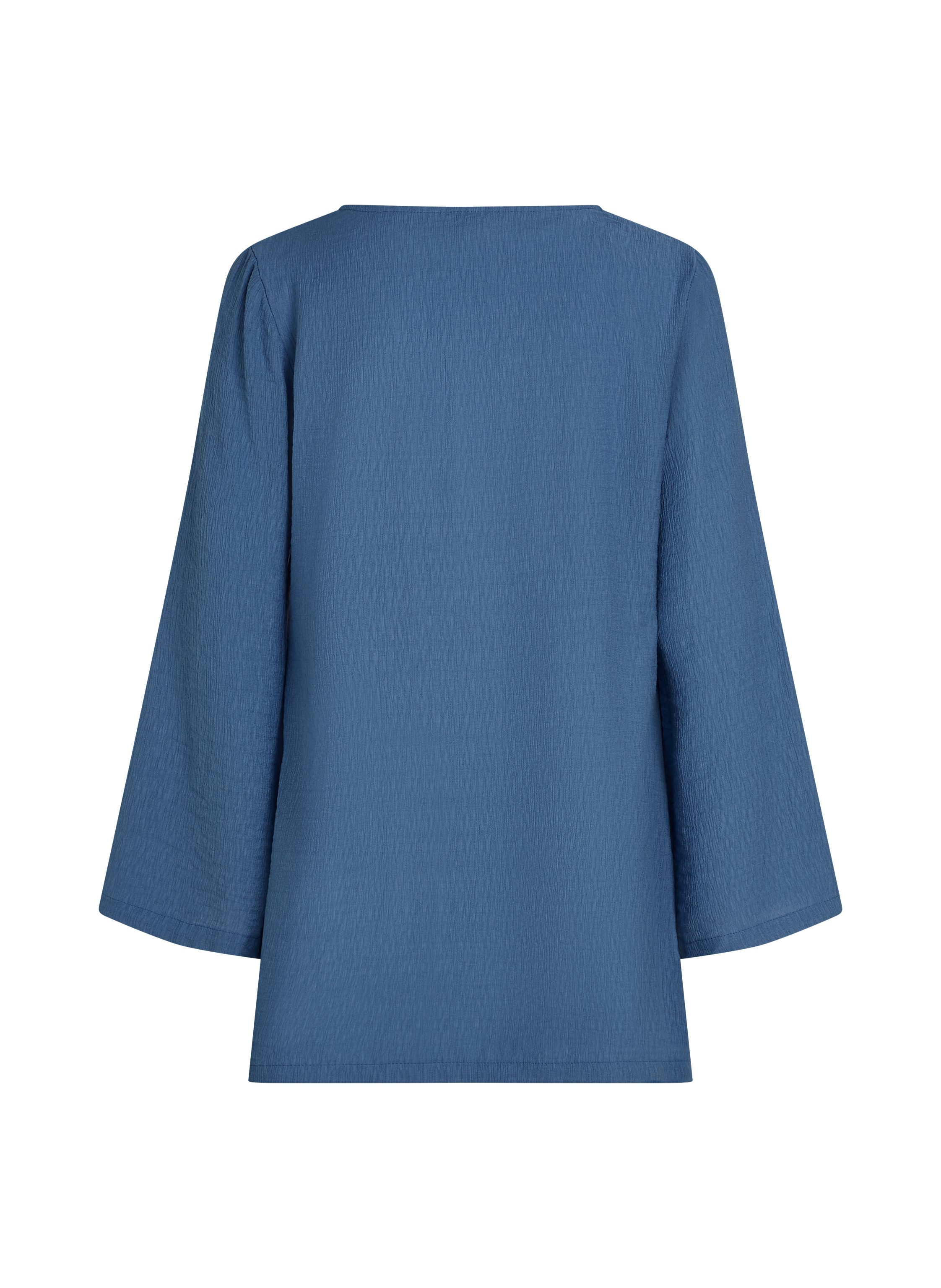 Långärmad strandklänning med ringar, blå, main