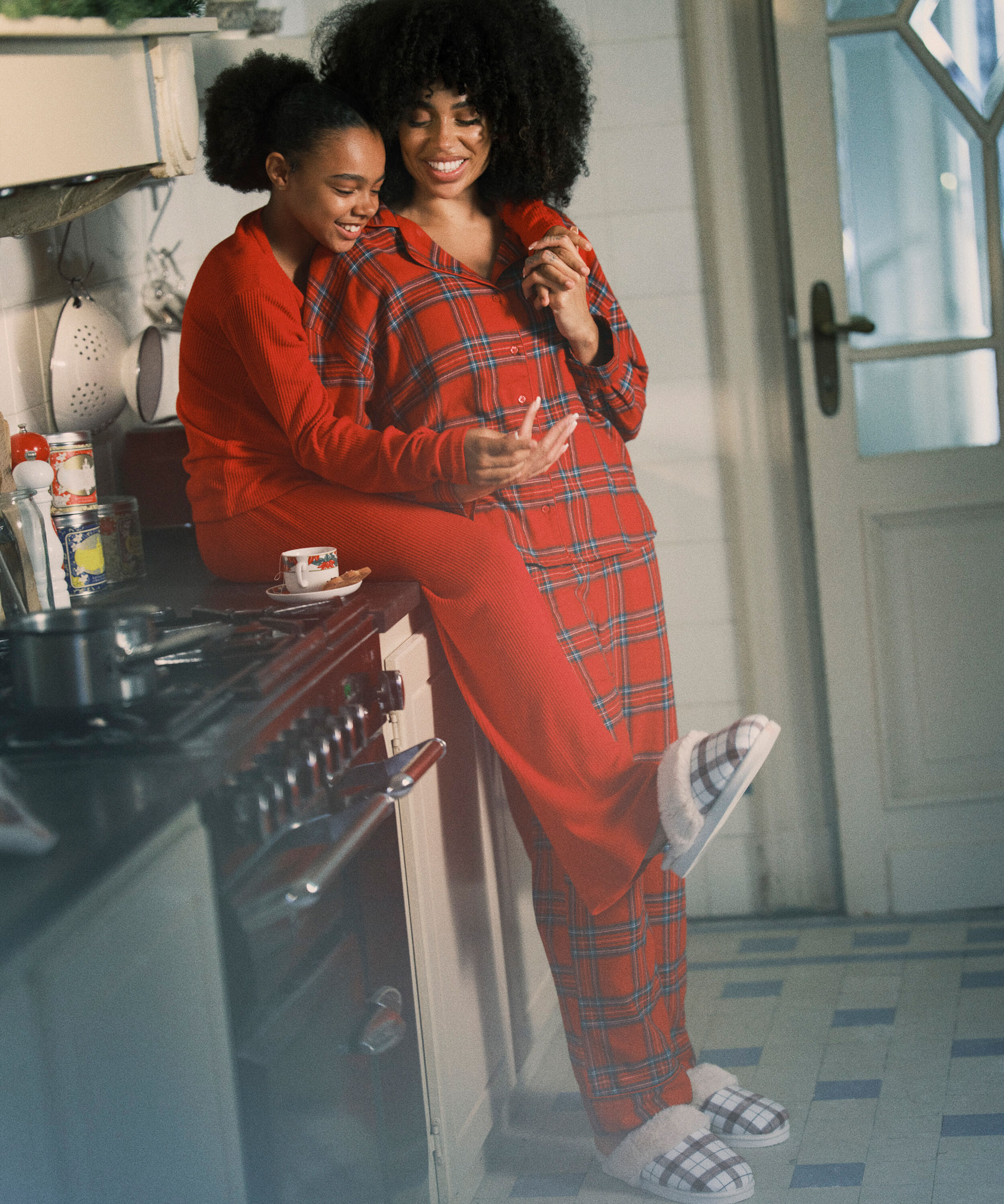 Borstade jersey-byxor, R&ouml;d