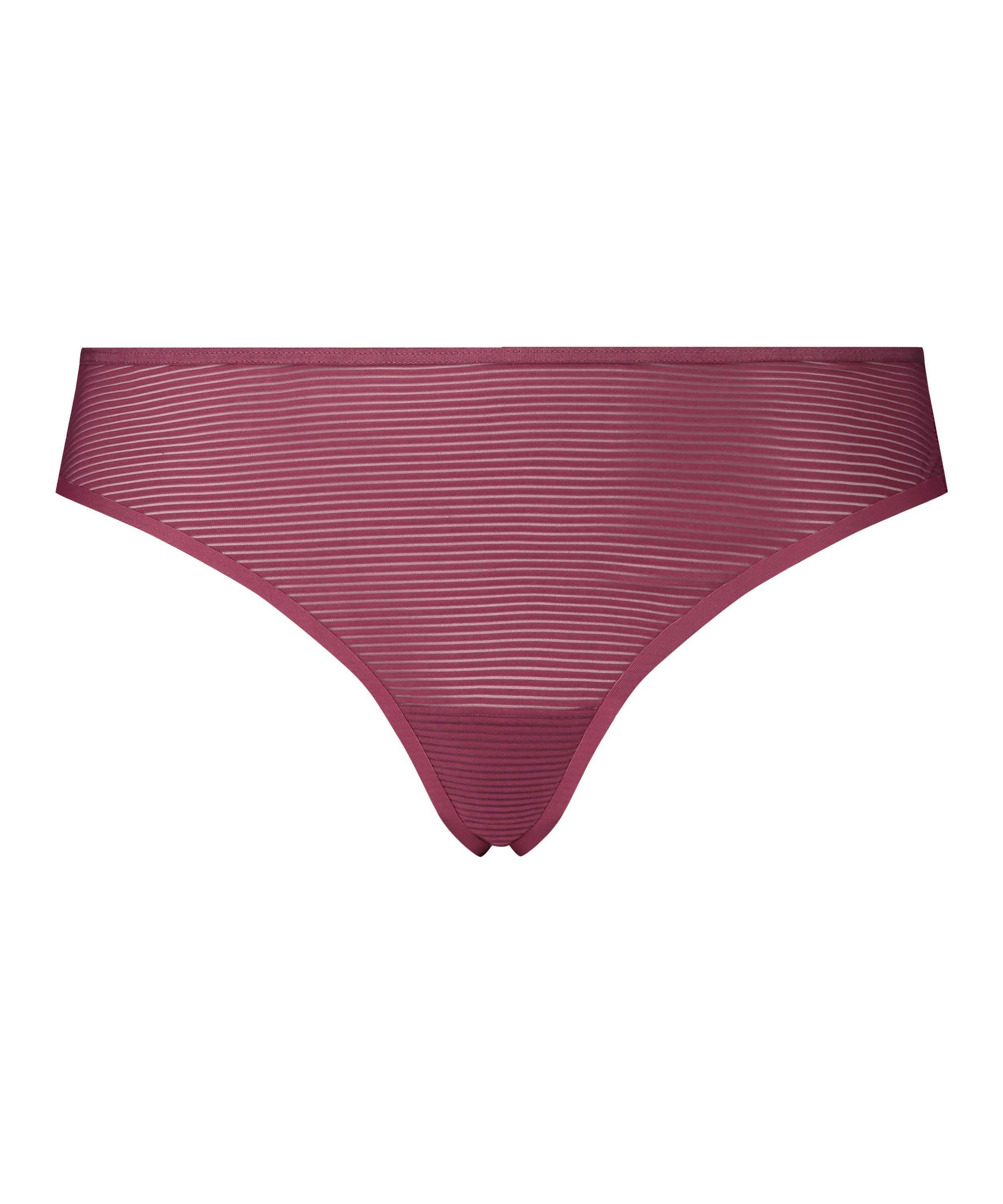 Invisible thong Stripe mesh, röd, main