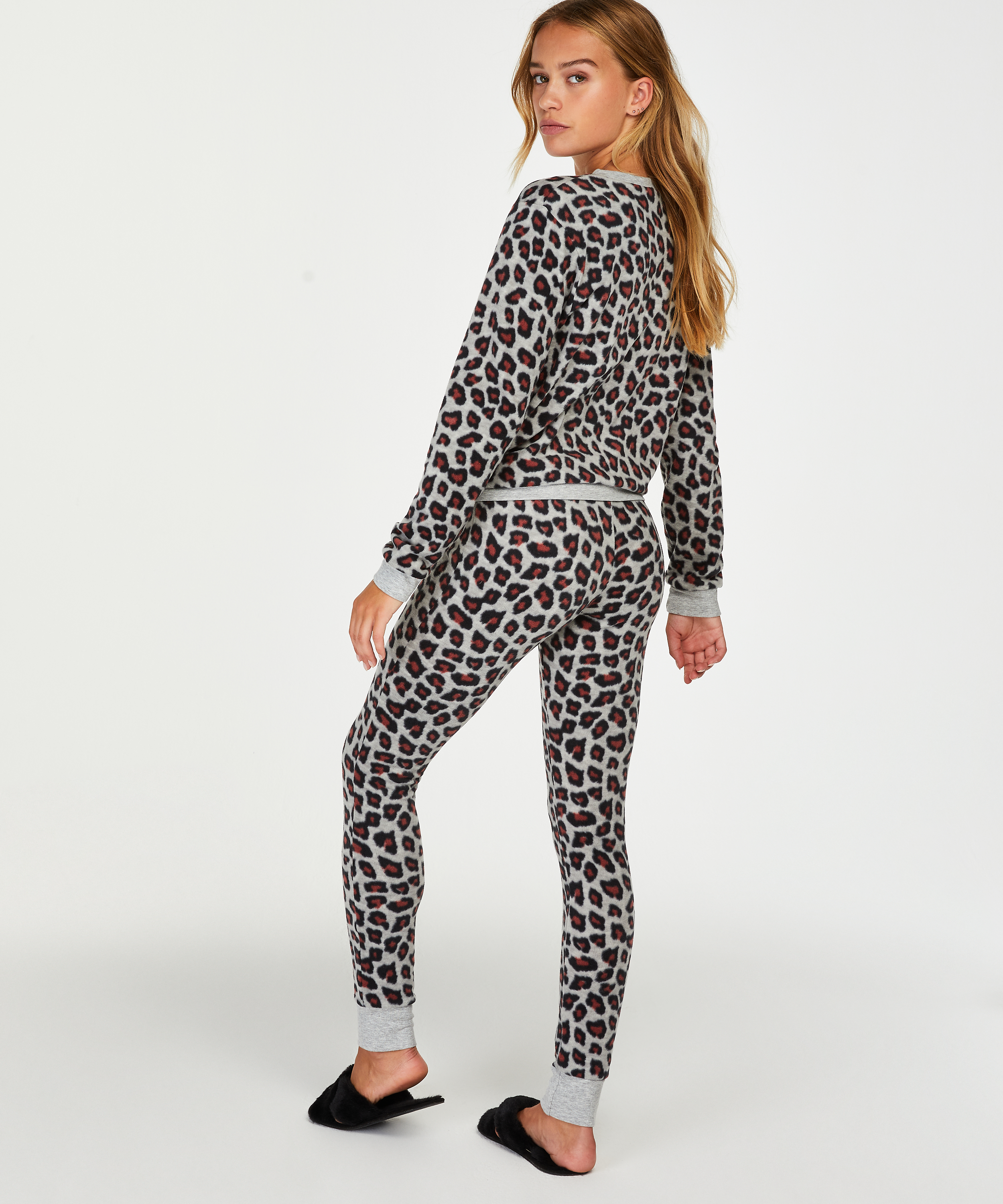 Leggings i mikofiber, Gr&aring;, main