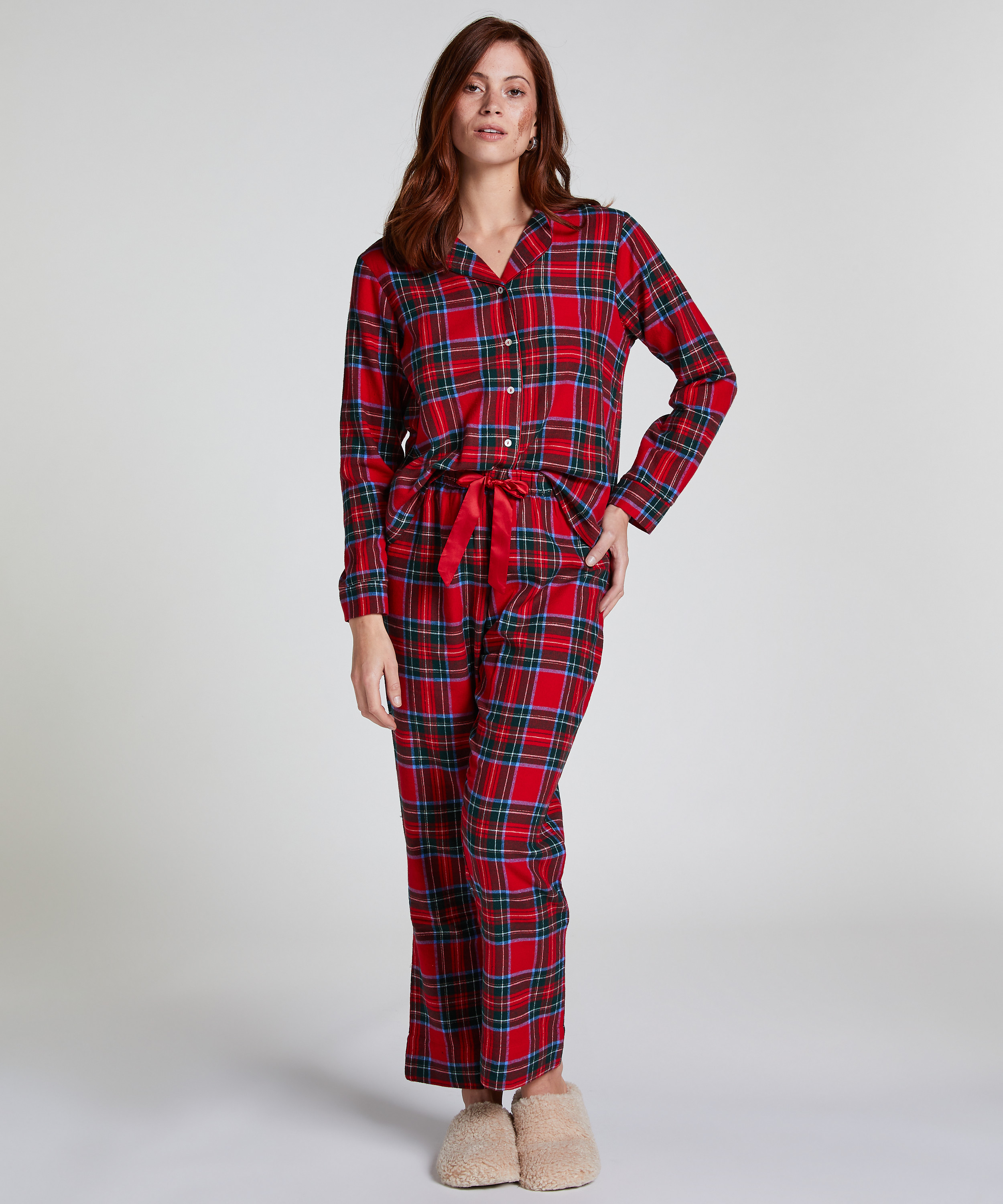 Pyjamasset Flannel, Röd, main