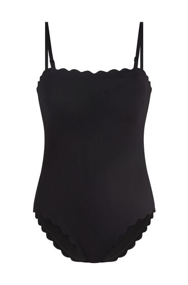Hunkemöller Baddräkt Bandeau Scallop Svart