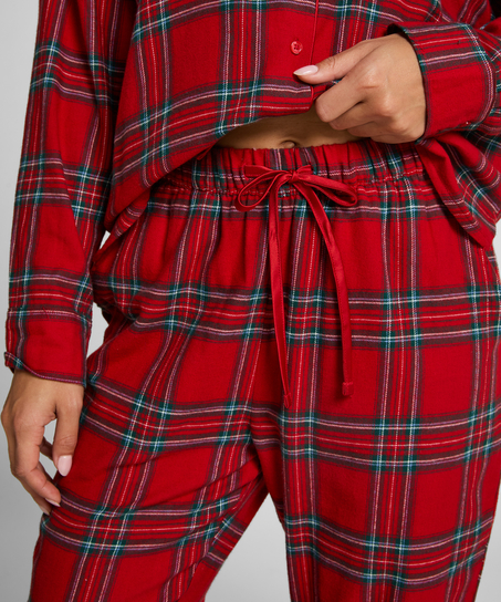 Pyjamasbyxori flanell, R&ouml;d