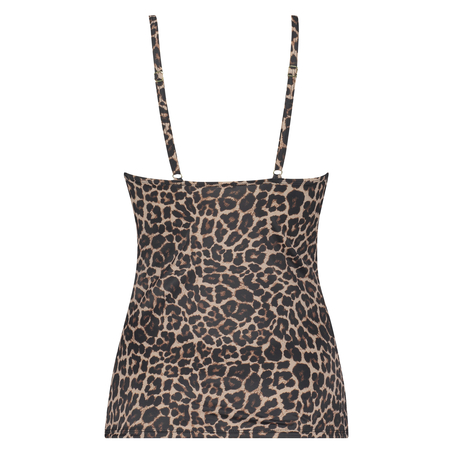 Leopard-tankini, Beige