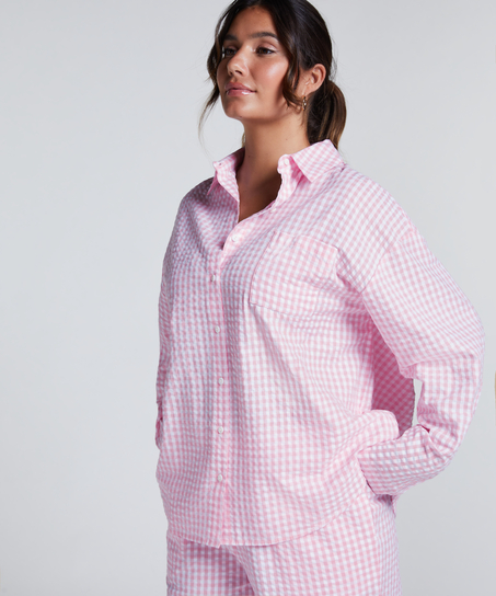 Pyjamastopp bomull, Rosa