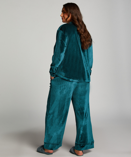 Joggingbyxor Velour, Bl&aring;