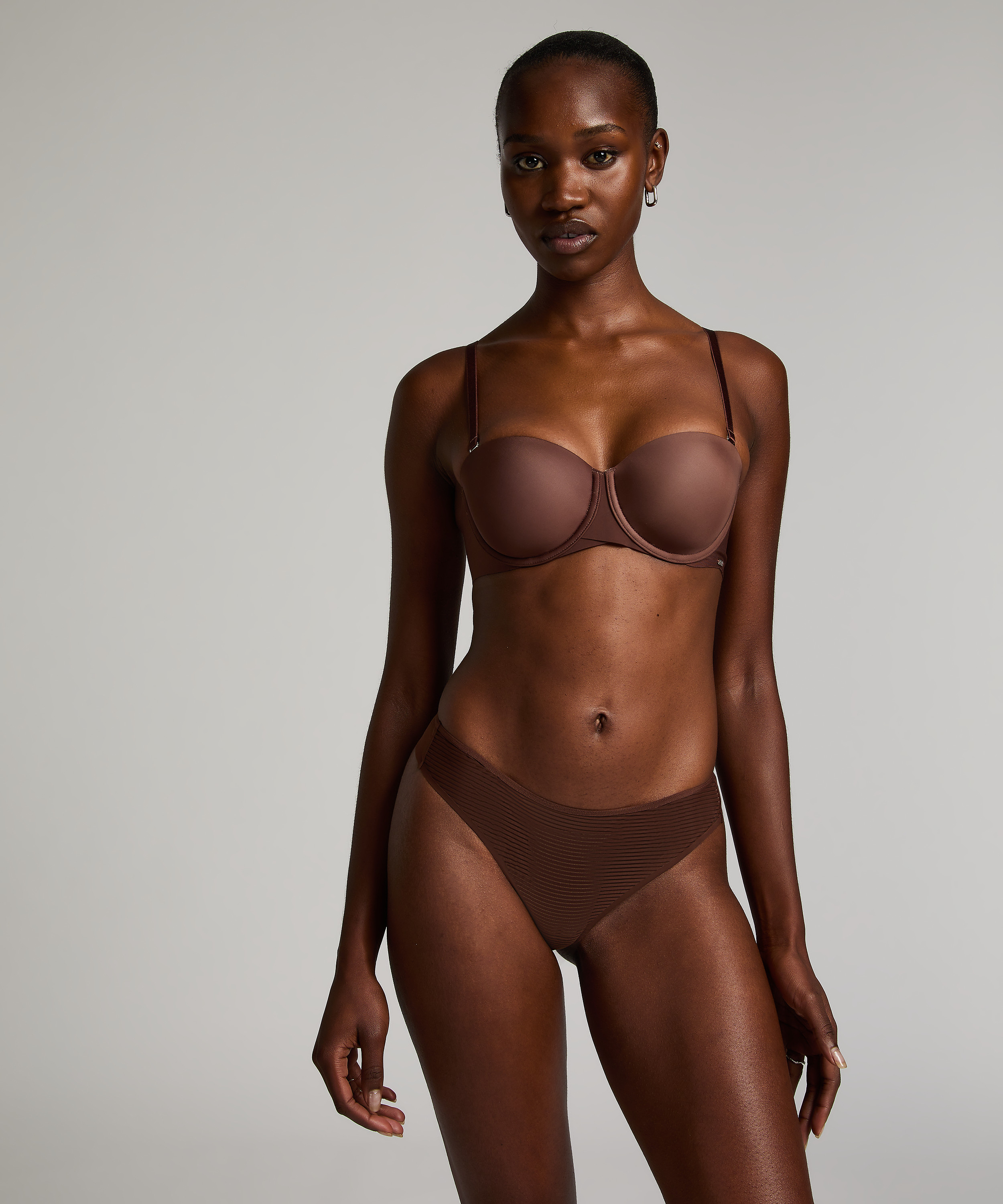 Stringtrosa Invisible Stripe Mesh, Brun, main