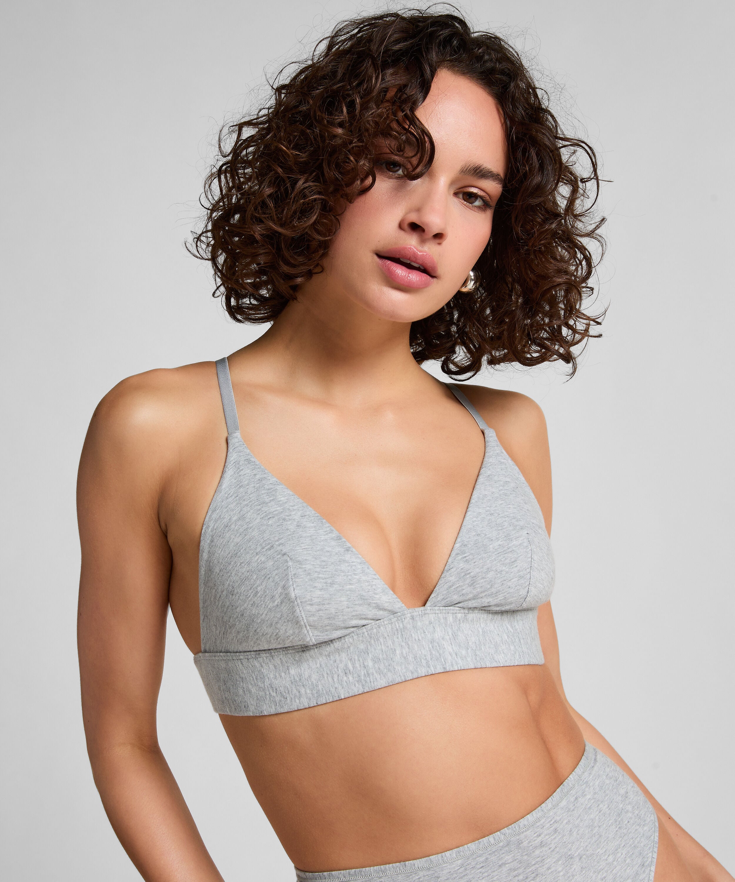 Bomullsbralette, Grå