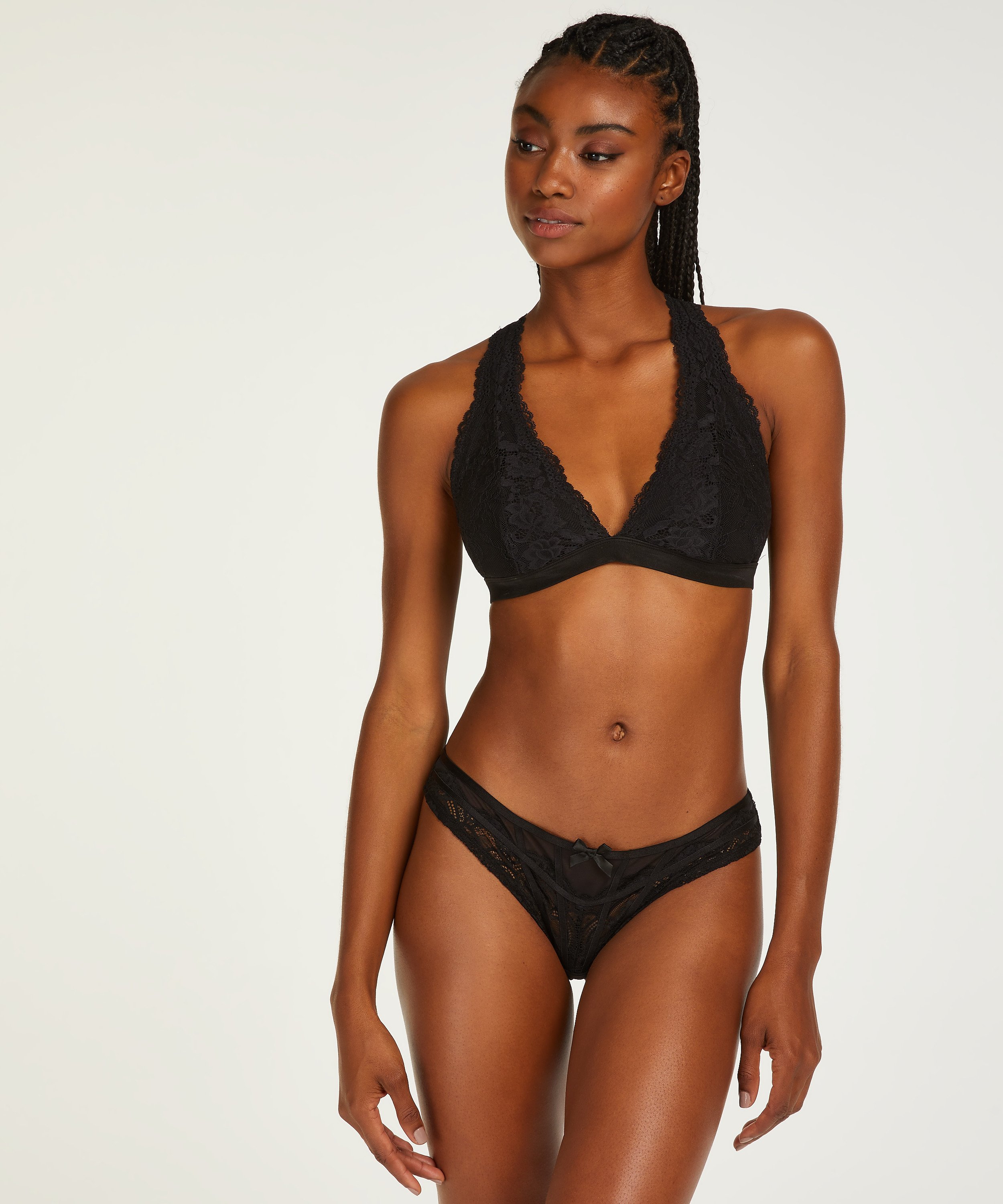 Brazilian-trosa Arla högt skuren, Svart, main