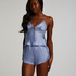 Pyjamasshorts Satin Marcela, blå
