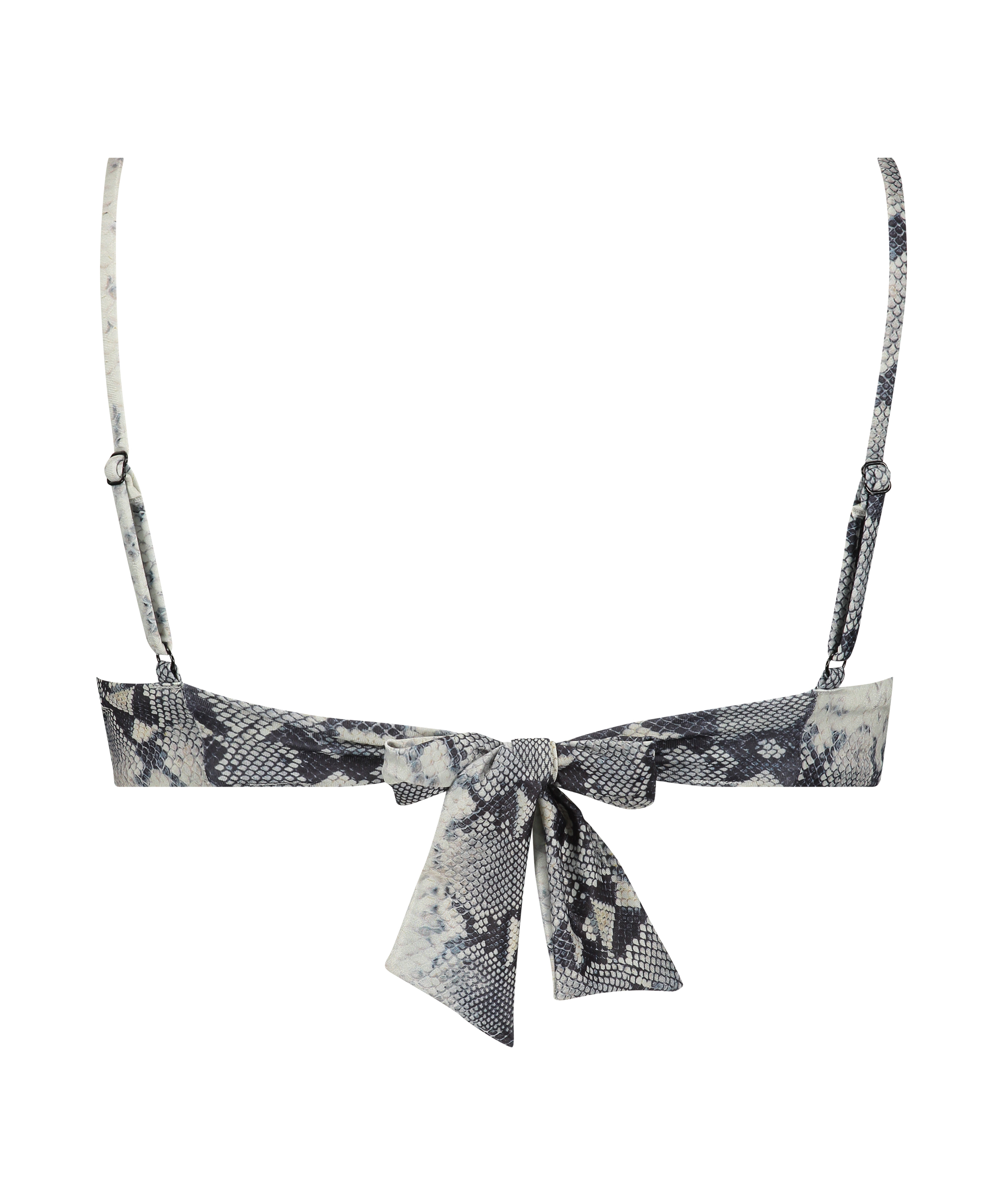 Snake icke-formpressad bikiniöverdel med bygel, Svart, main