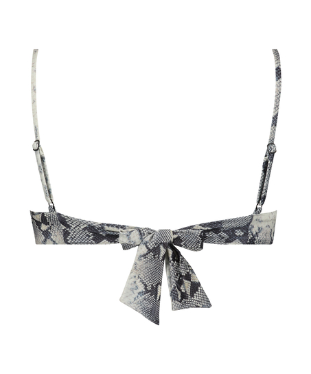 Snake icke-formpressad bikiniöverdel med bygel, Svart