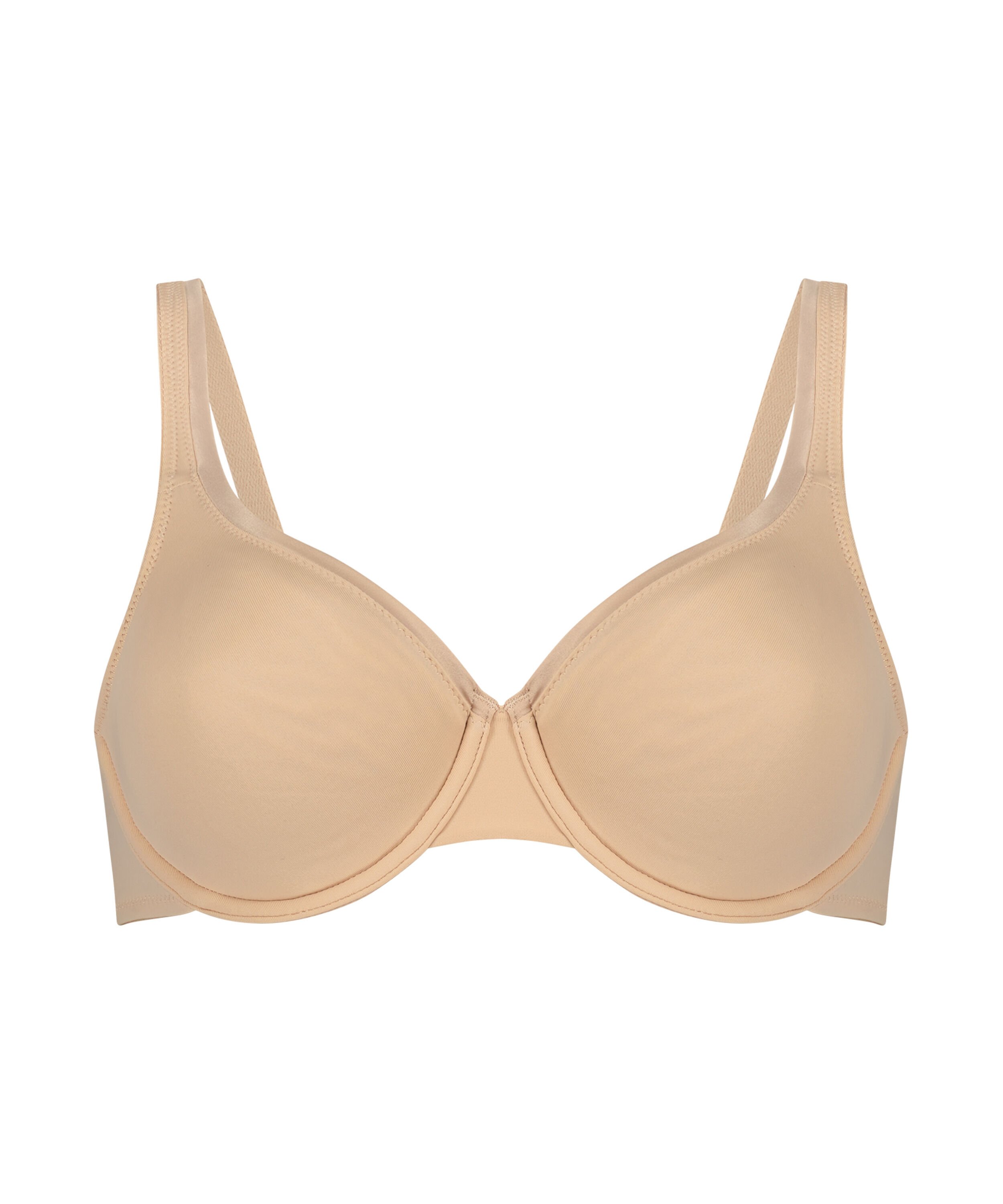 Icke-formpressad bygel-bh Satin Fleece, Beige