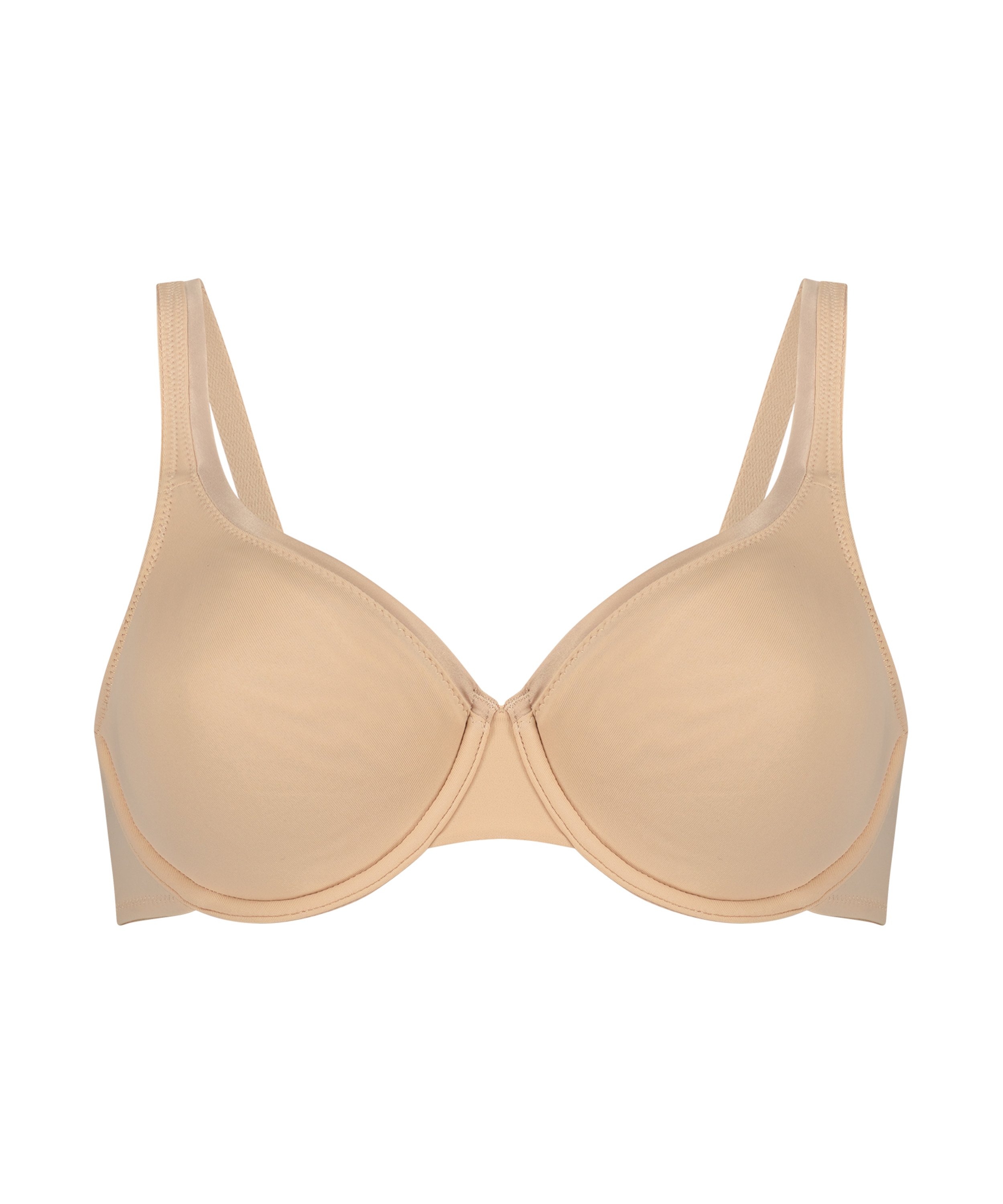 Icke-formpressad bygel-bh Satin Fleece, Beige, main