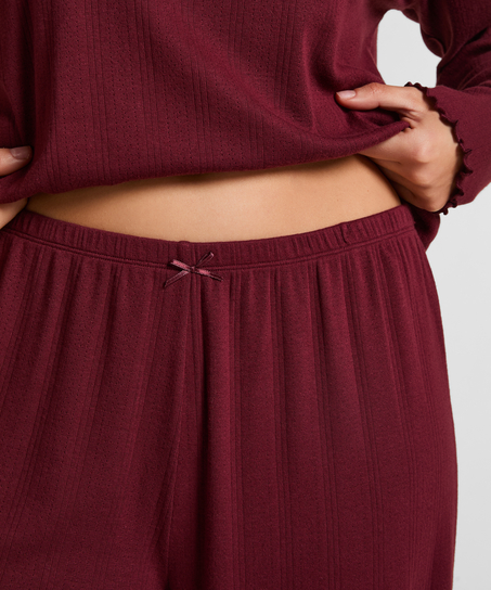 Pyjama Pant Loose Pointelle, R&ouml;d