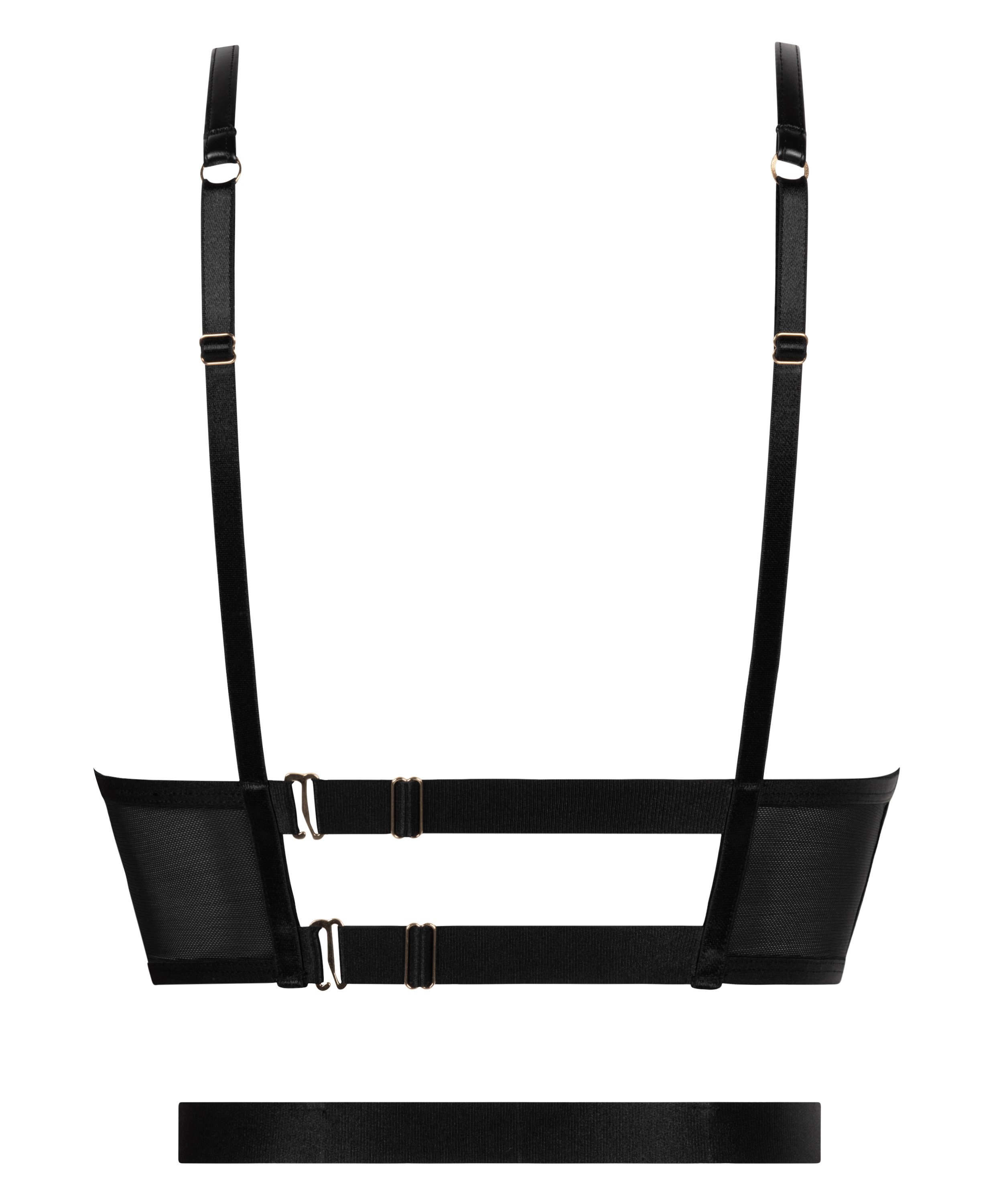 Formad longline push-up bygelbh Nadia, Svart, main