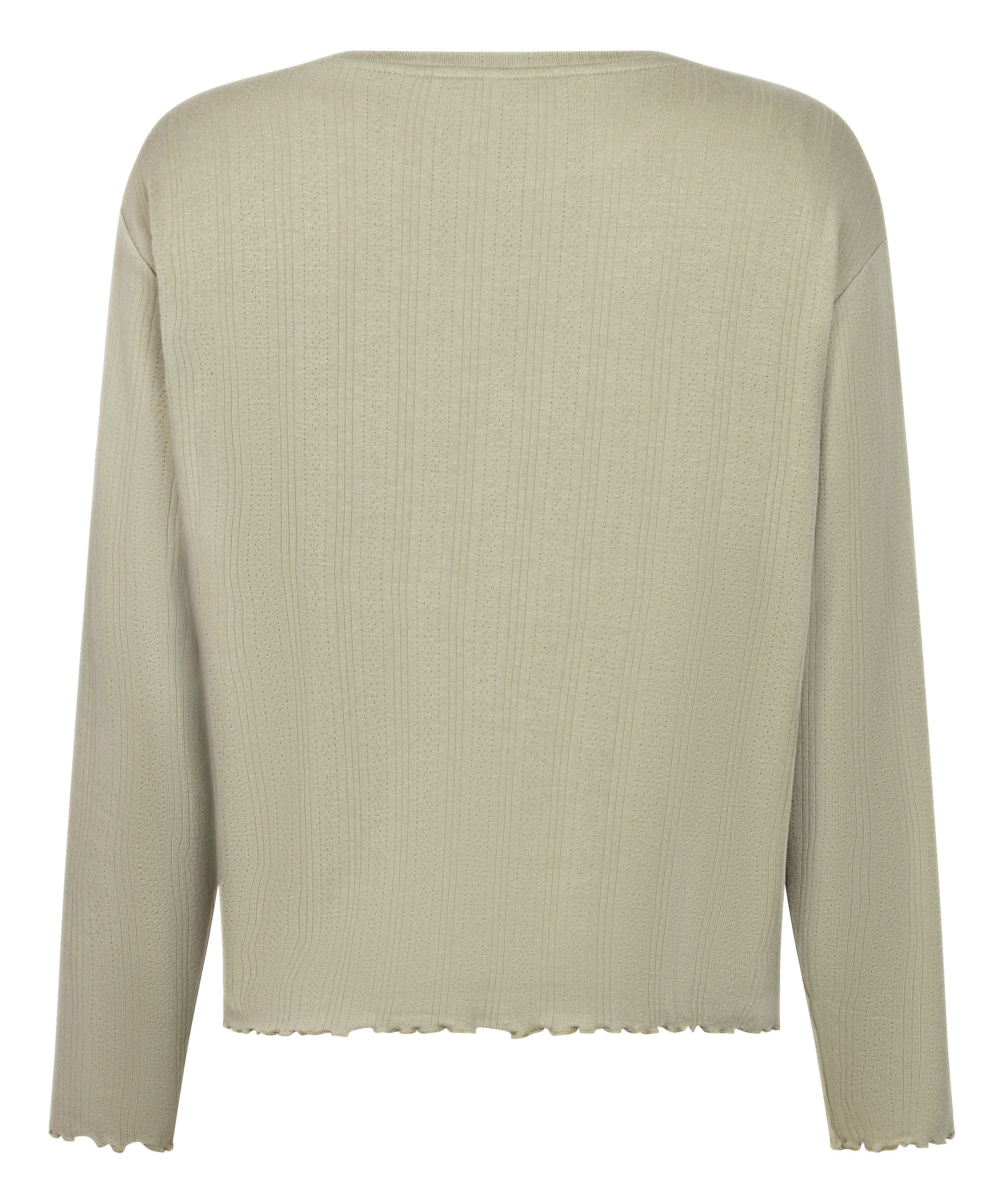 Pyjama Top Loose Pointelle, Gr&ouml;n, main