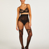Tights 20 Denier Floral, Svart